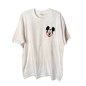 Vintage TOO CUTE Guetta Brothers Embroidered Mickey Mouse T-Shirt White USA